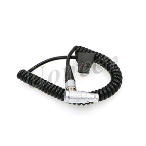 ARRI Alexa Mini Camera Power Cable Dtap to Right Angle 8 pin Female Spring Cable