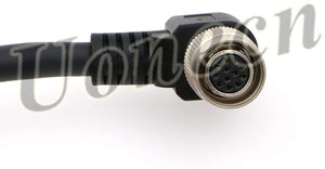 Uonecn Hirose 12 Pin Female Right Angle to Open End Power Cable for Hitachi Coaxial Cord for Sony Basler Cameras 39 inches