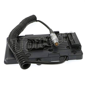 V-Mount Battery Plate Spiral 6 Pin Power Cord for Red Scarlet Epic Camera