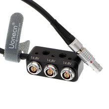 Load image into Gallery viewer, 1 to 3 Power Supply Splitter Cable 2 Pin Male to 3 Mini 2 Pin Female for ARRI RED Camera Teradek
