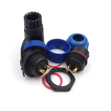 Load image into Gallery viewer, 3 pcs SP2110 2 pin IP67 Waterproof LED Power Wire Connector Screw Press Connect Plug Aviation Connector
