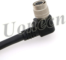 Load image into Gallery viewer, Uonecn Hirose 12 Pin Female Right Angle to Open End Power Cable for Hitachi Coaxial Cord for Sony Basler Cameras 39 inches
