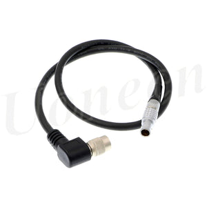 Right Angle 4 Pin Male Hirose to 2 Pin Male Power Cable for Teradek Bolt 500 Transmitter for Sony F5