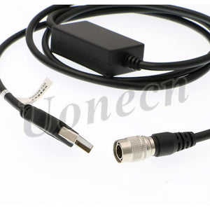 USB Data Plug to 6 Pin Hirose Male Connector for Sokkia Topcon Total