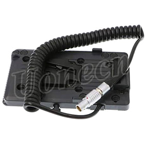 V-Mount Battery Plate Spiral 6 Pin Power Cord for Red Scarlet Epic Camera