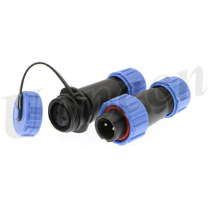SP13 IP68 Waterproof 2 Pin LED High Power Connectors 2 Pin Power Plug Connector Circular Kit Male Plug Female Socket 5 Sets