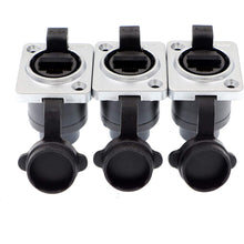 Load image into Gallery viewer, RJ45 Waterproof Connector Dust Plug 3 PCS RJ45 Connectors IP65 Mount Ethernet Panel Connector
