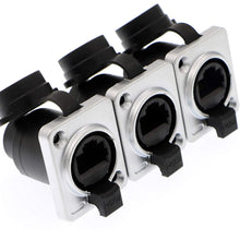 Load image into Gallery viewer, RJ45 Waterproof Connector Dust Plug 3 PCS RJ45 Connectors IP65 Mount Ethernet Panel Connector
