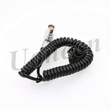 Load image into Gallery viewer, ARRI Alexa Mini Camera Power Cable Dtap to Right Angle 8 pin Female Spring Cable
