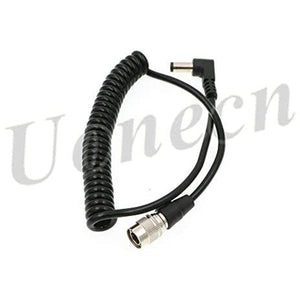 Sound Devices Spring Cable Right Angle DC to 4 Pin Hirose Male Power Cable for ZOOM F8 for 688 644 633 Blackmagic Cinema Camera 4K