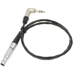 Alexa Mini Timecode Cable 5 Pin Male to Right Angle 3.5mm TRS Tentacle Sync Generator Cable 20 inches