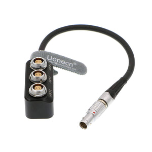 1 to 3 Power Supply Splitter Cable 2 Pin Male to 3 Mini 2 Pin Female for ARRI RED Camera Teradek